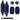 Rockville FEN265-NAVY BLUE Boat Fender Package 2 Bumpers 6.5"x23", 2 Covers, 2 Lines