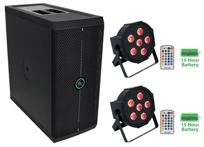 Mackie ThumpSub GO Dual 8" 400w Battery-Powered Portable Subwoofer+2 Wash Lights