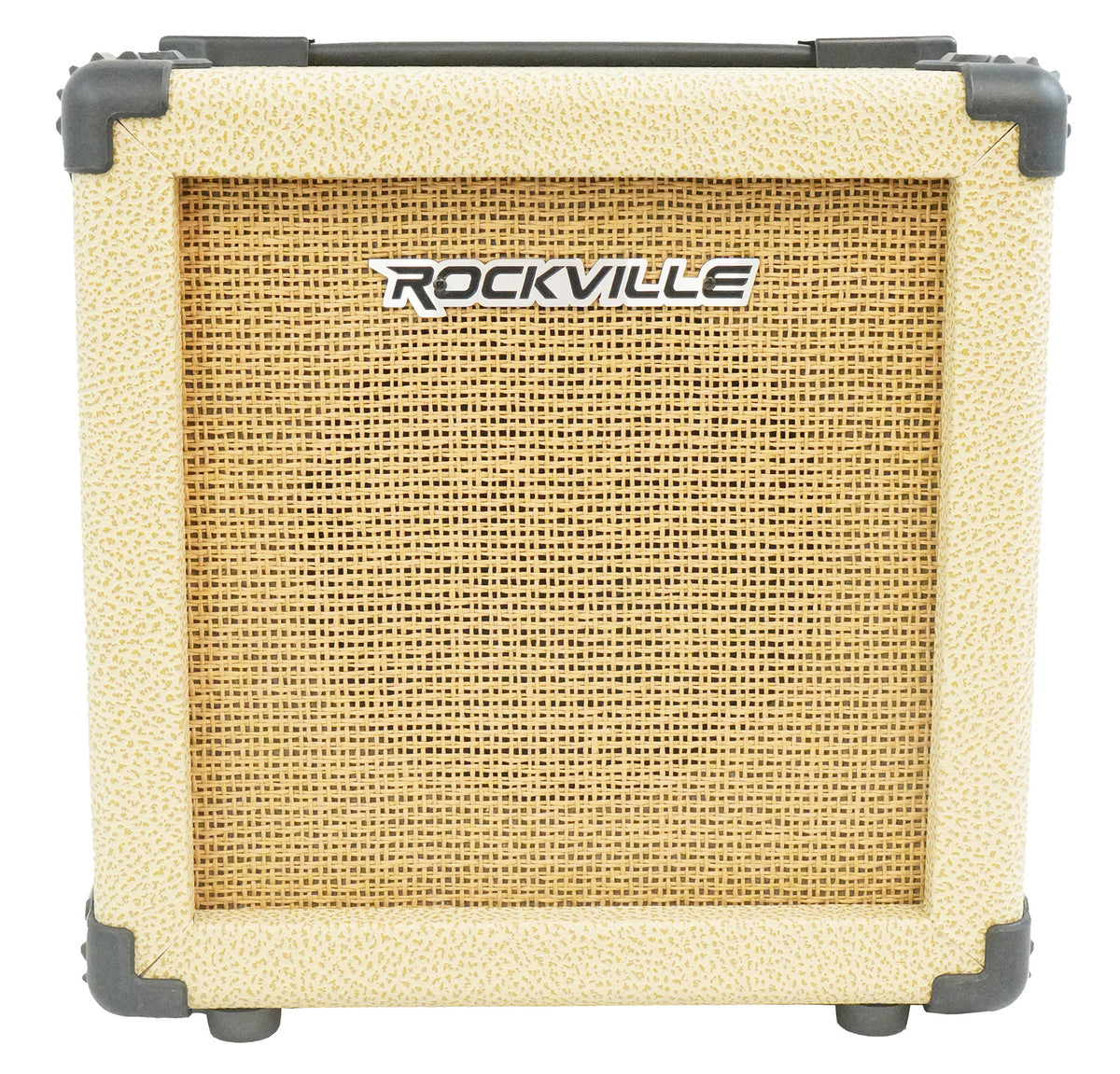 Rockville G-CHARGE 20 BEIGE Rechargeable Guitar Amplifier Spring Reverb+Mic Input