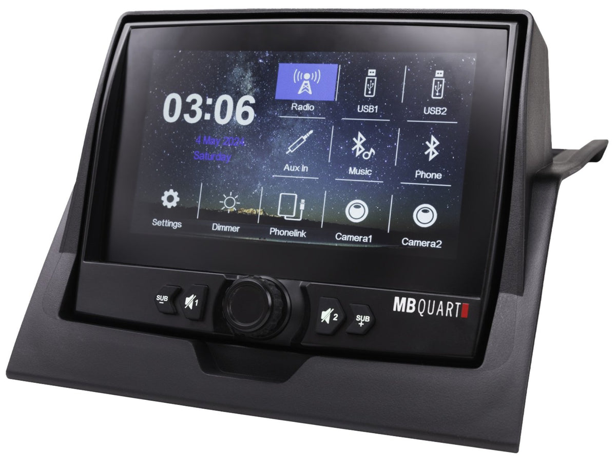MB Quart MBQRG2-S7R 7 Speaker Polaris Ranger Carplay Audio Roof+Sub+Amp+Light