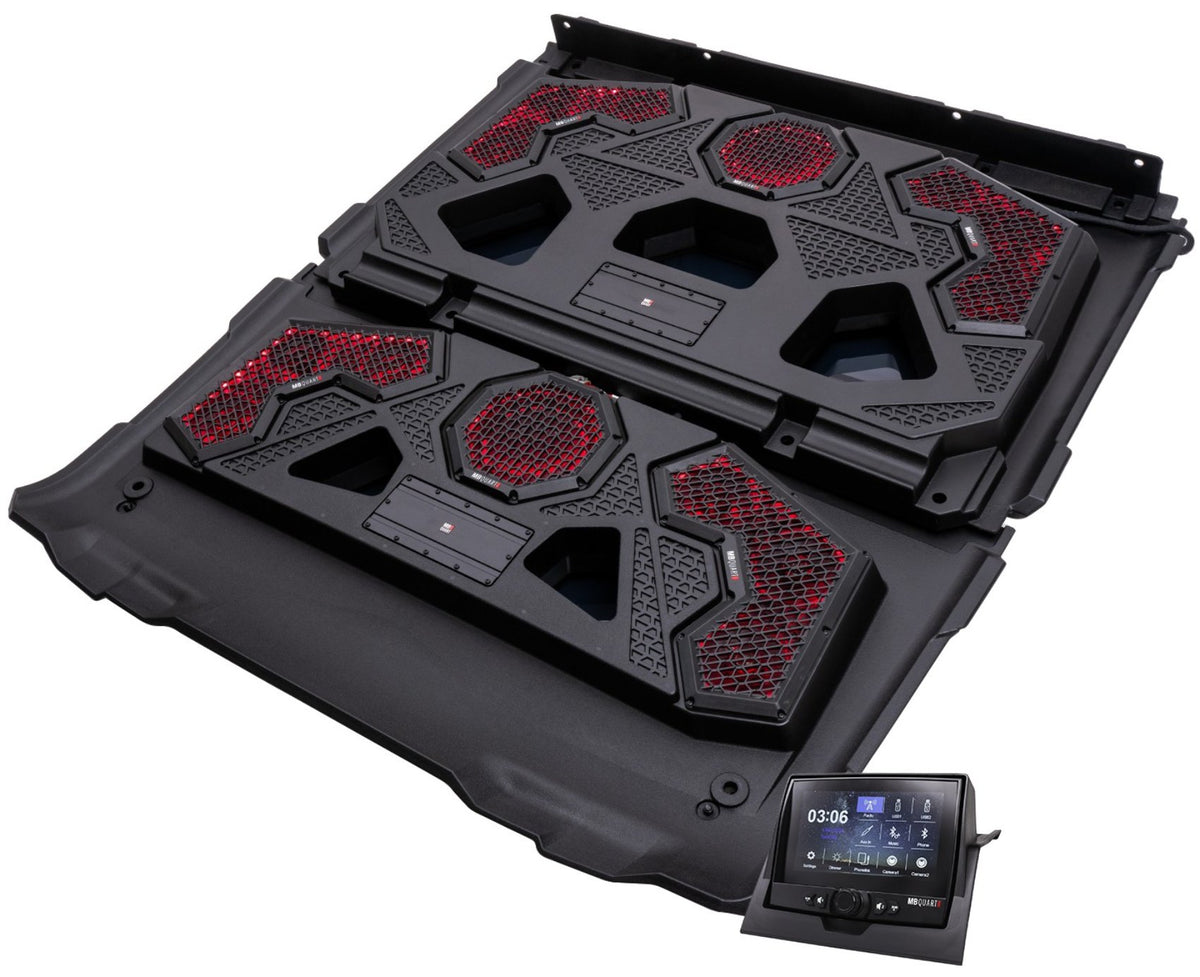 MB Quart MBQRG4-S14R 14-Speaker Polaris Ranger Audio Roof w/Carplay+Light Bar