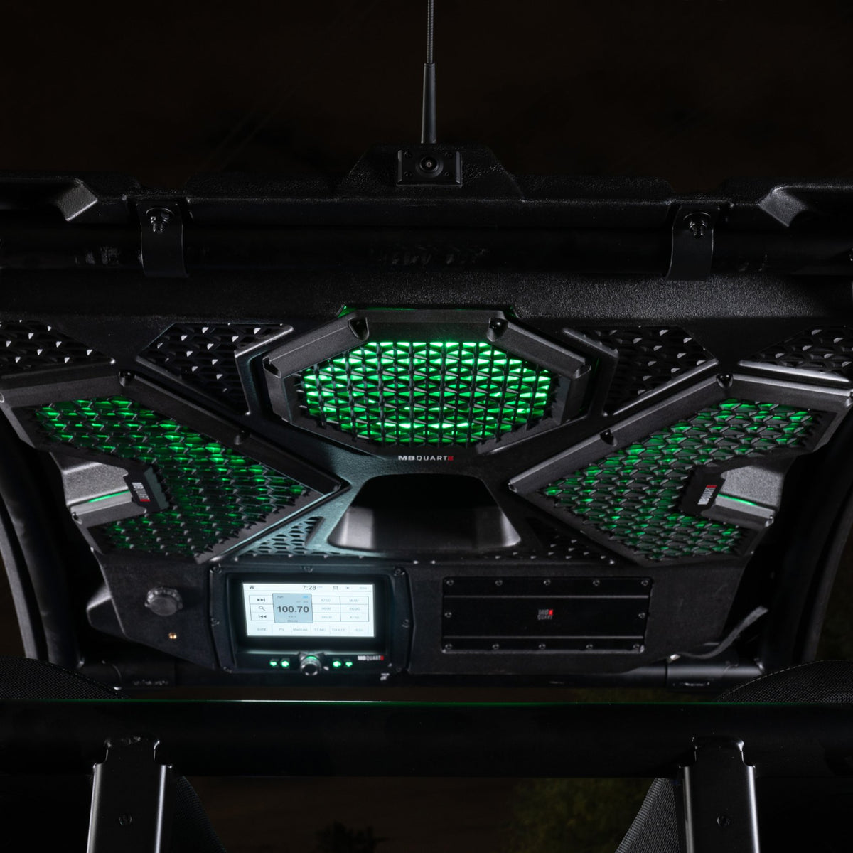 MB Quart MBQRT2-S7R 7-Speaker Polaris RZR Trail Carplay Audio Roof+Sub+Amp+Light