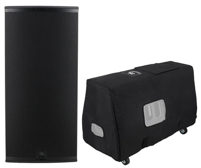 JBL SRX922 Dual 12" 3-Way Powered Active DJ PA Speaker+Caster-board and Cover