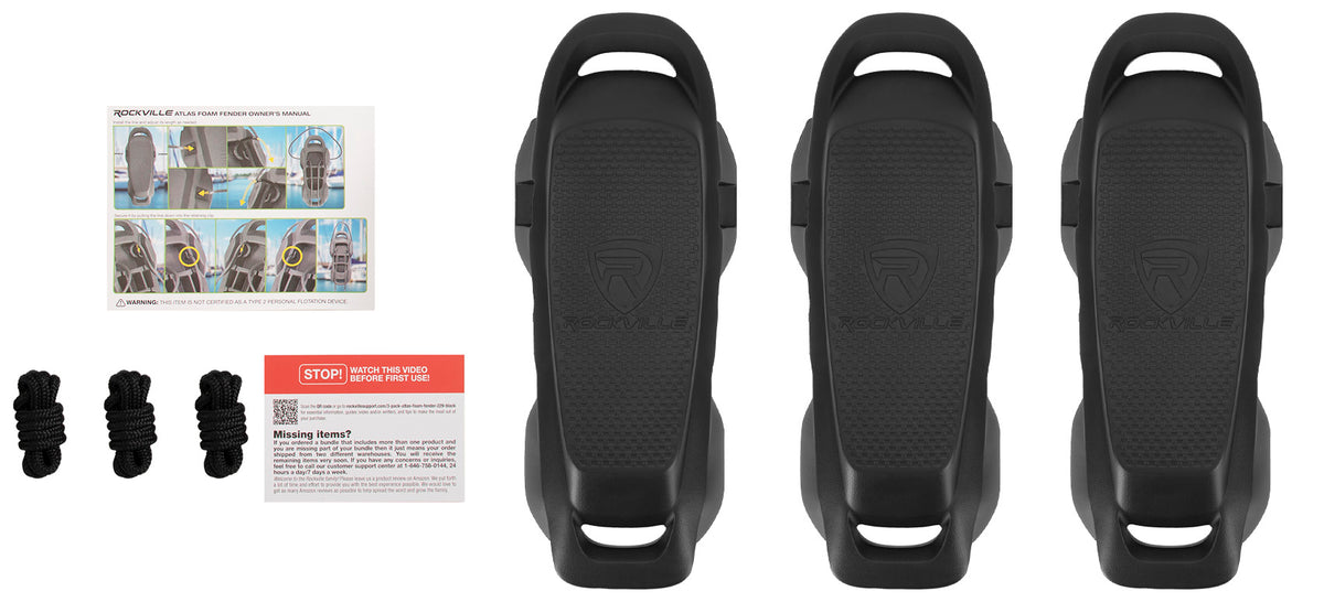 Atlas Foam Fender Black 3-Pack