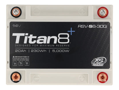 XS Power RSV-S6-30Q 5000w Titan 8 14 Volt LTO Lithium Car Battery, Max 1000Amps