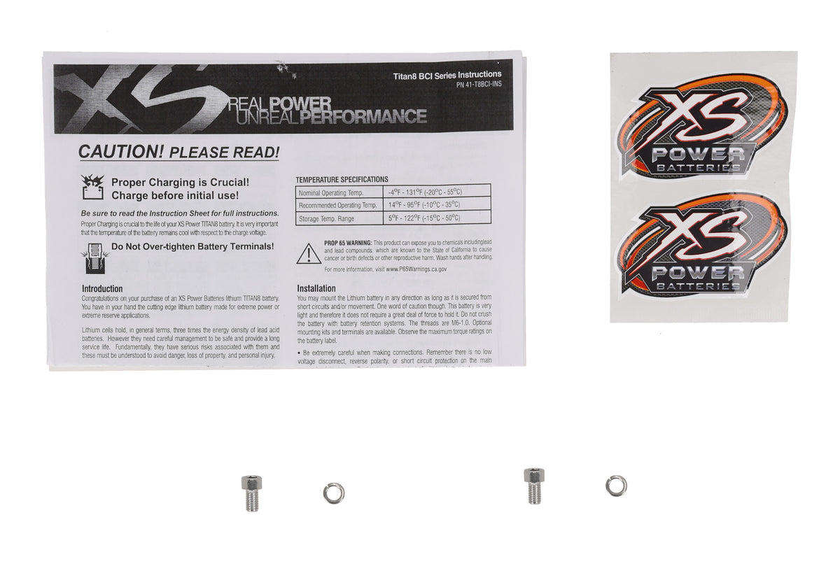XS Power RSV-S6-30Q 5000w Titan 8 14 Volt LTO Lithium Car Battery, Max 1000Amps