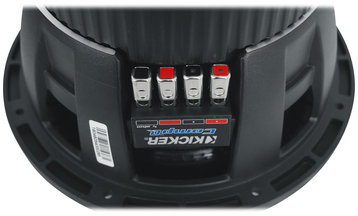 Kicker 51CWQ104 COMP Q 10" 800 Watt Car Audio Subwoofer DVC 4 Ohm Sub CWQ104