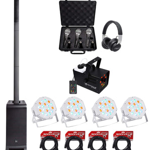 JBL EON ONE PRO PA Array Speaker Bundle with Subwoofer System, Audio Technica Headphones & Mics