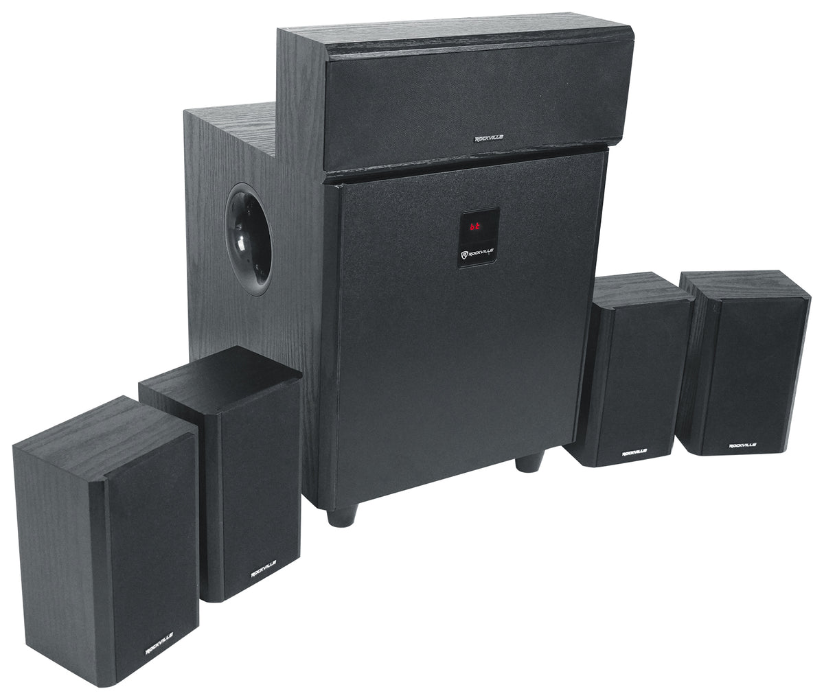 Rockville HTS820 5.1 Channel Home Theater Karaoke System w/8" Subwoofer