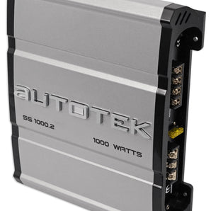 Autotek SS1000.2 Super Sport 1000w 2-Channel Car Amplifier Class A/B + Amp Kit