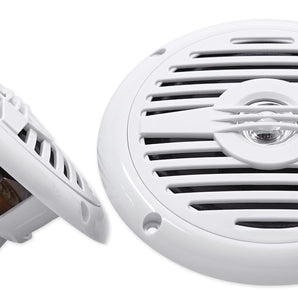 Pair Rockville MS525W 5.25" 400 Watt Waterproof Marine Boat Speakers 2-Way White