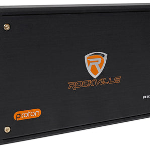 Rockville RXD-F30 Micro Motorcycle Amplifier 2400w Peak 4 Channel 4x150W+Amp Kit