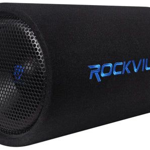 Rockville RTB12A 12 600w Powered Subwoofer Bass Tube + Bass Remote