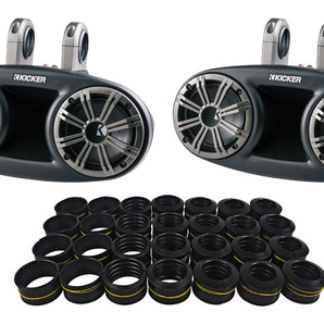 Kicker 6.75" Rollcage Speakers+2-Ch Amp+Bluetooth Receiver For Can-Am Maverick