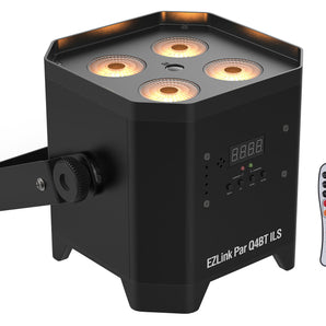 Chauvet DJ EZLink Par Q4BT ILS RGBA Bluetooth Rechargeable Par Wash Light+Remote