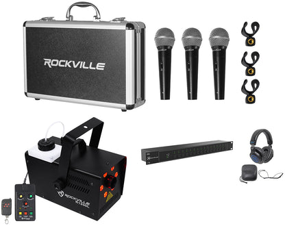 Xpress Rack1024 DMX Interface for ShowXpress + Fogger + 3 Mics + Headphones