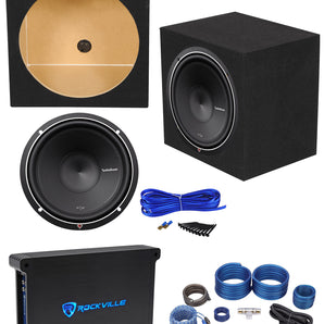 Rockford Fosgate Punch P2D4-15 800w 15" Subwoofer+Amplifier+Amp Kit+Sealed Box