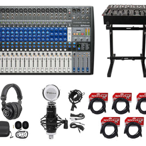 PRESONUS StudioLive AR22 USB Hybrid Digital/Analog Mixer+Headphones+Stand+Mic