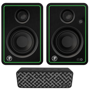 (2) Mackie CR3-X 3" 50w Creative Reference Studio Monitors + Bluetooth Speaker