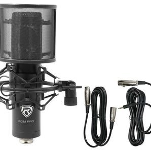 Rockville RCM Pro Gaming Twitch Recording Microphone+Boom+Shockmount+Pop Filter