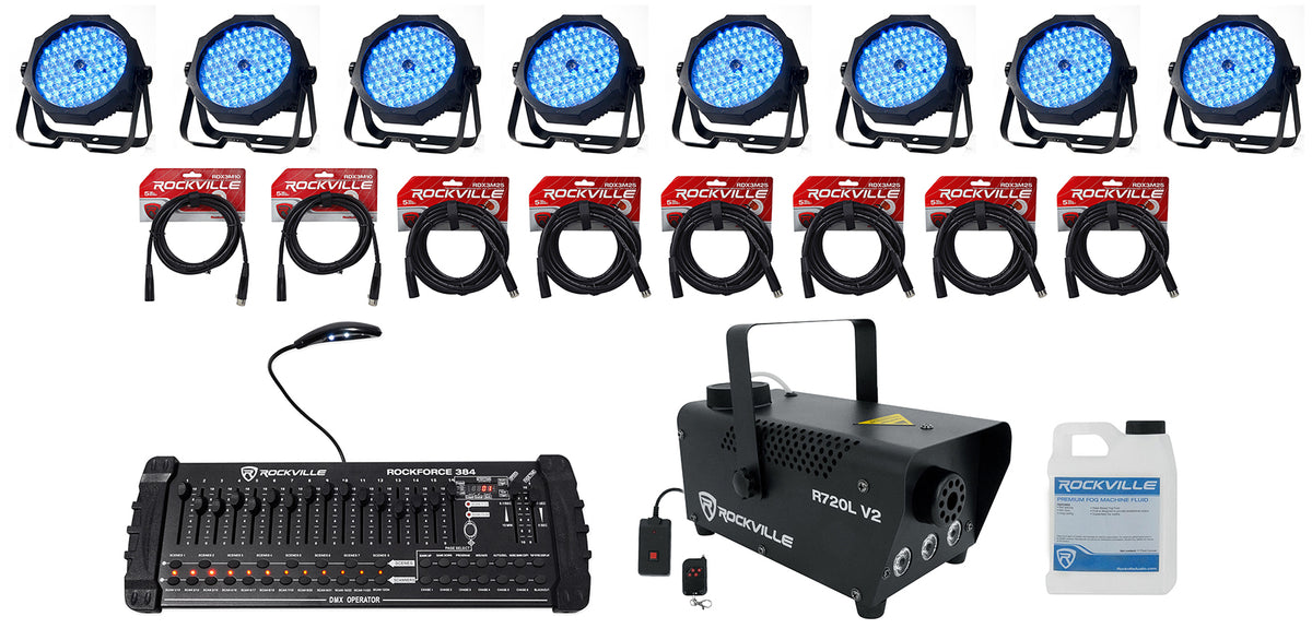 MEGA GO PAR 64E 8-Pack + ROCKFORCE 192 + 4 8-Pack