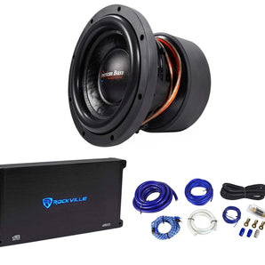 American Bass HD10D1 HD 10" 3000w Competition Car Subwoofer+Mono Amplifier+Wires