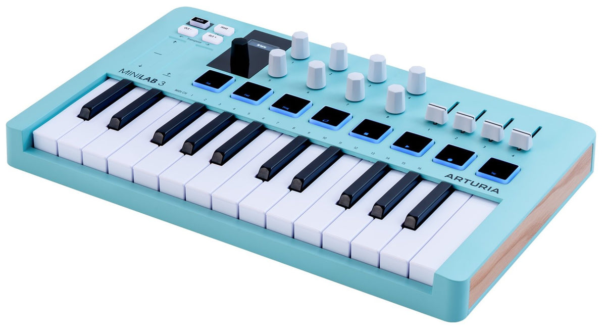 Arturia MiniLab 3 Aquamarine 25-Key MIDI Music Production Keyboard Controller