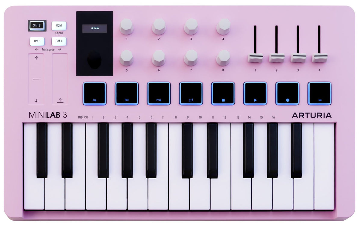 Arturia MiniLab 3 Rose Quartz 25-Key MIDI Music Production Keyboard Controller