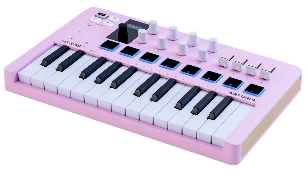 Arturia MiniLab 3 Rose Quartz 25-Key MIDI Music Production Keyboard Controller