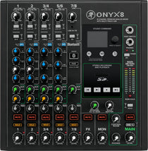 Mackie ONYX8 8-Channel Analog Mixer w/ Multi-Track USB/3-Band EQ+Bluetooth