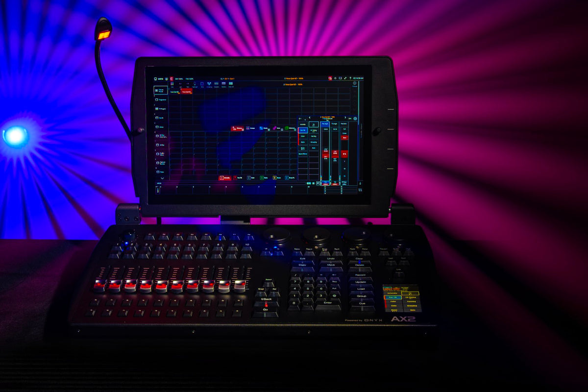 American DJ AX2 Lighting Controller Powered by ONYX Obsidian Control Systems ADJ
