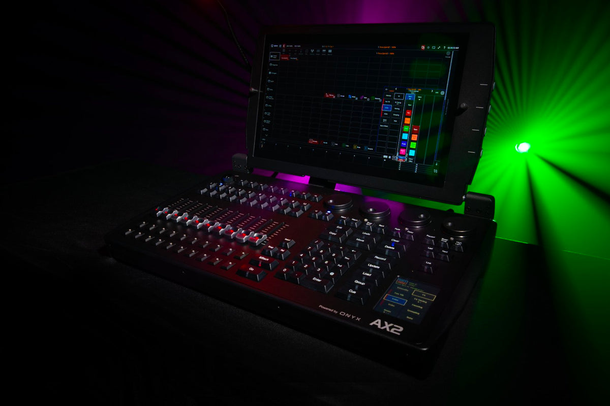 American DJ AX2 Lighting Controller Powered by ONYX Obsidian Control Systems ADJ