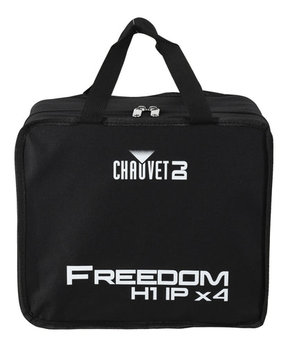 (4) Chauvet DJ FREEDOM H1 IP ILS X4 RGBWA+UV Indoor/Outdoor Wash Lights+Charger