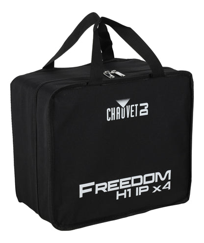 (4) Chauvet DJ FREEDOM H1 IP ILS X4 RGBWA+UV Indoor/Outdoor Wash Lights+Charger