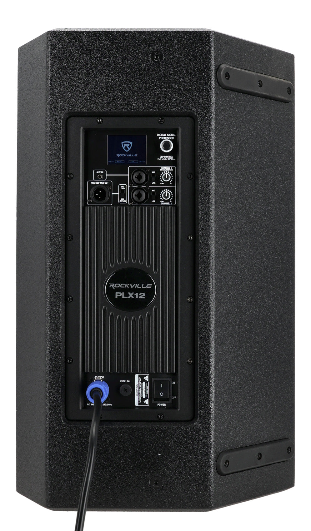 Rockville PLX12 12" Powered PA Speaker 3000w Peak/750w RMS, Plywood Enclosure