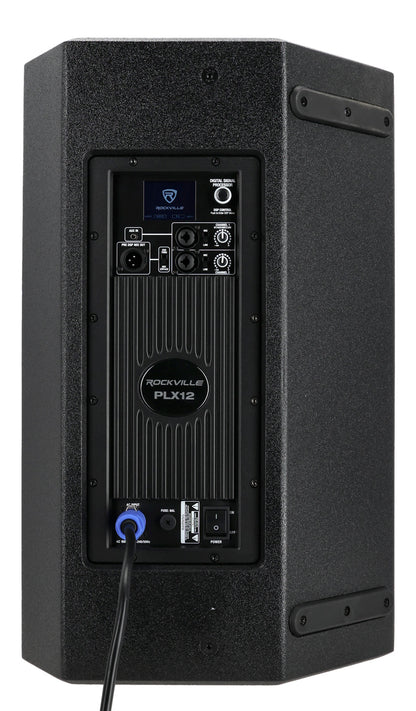 Rockville PLX12 12" Powered PA Speaker 3000w Peak/750w RMS, Plywood Enclosure