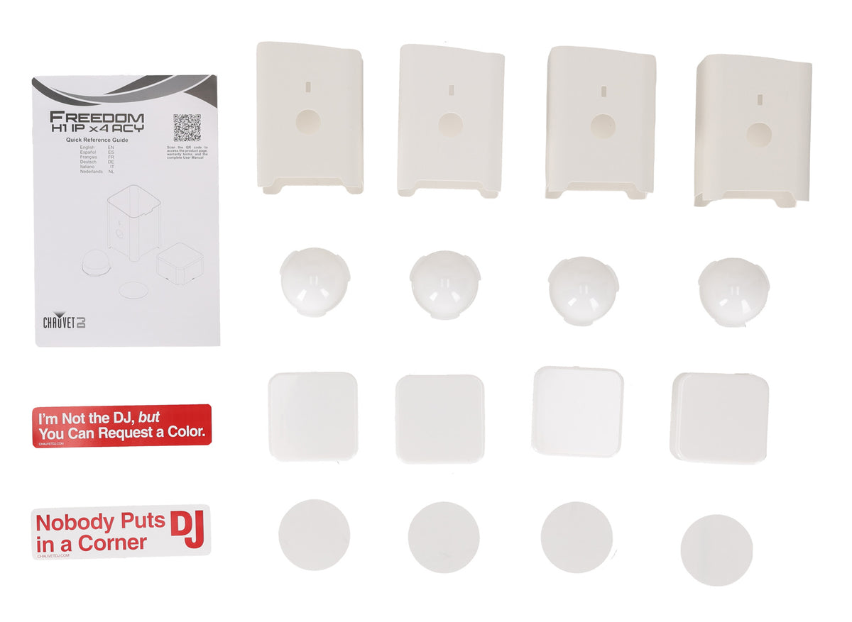 Chauvet DJ FREEDOM H1 IP ILS X4 ACY kit w/Round Domes/Square Tops, White Sleeves
