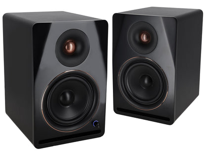 Pair Rockville APM8B v2 8" Active Powered Studio Monitor Speakers USB+Bluetooth