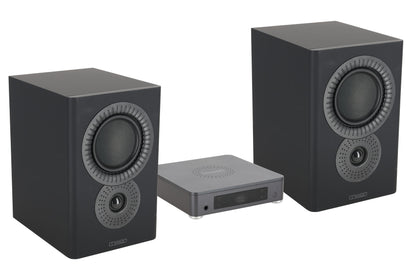Mission LX CONNECTBK 120w True Wireless Bookshelf Speaker System w/Hub in Black