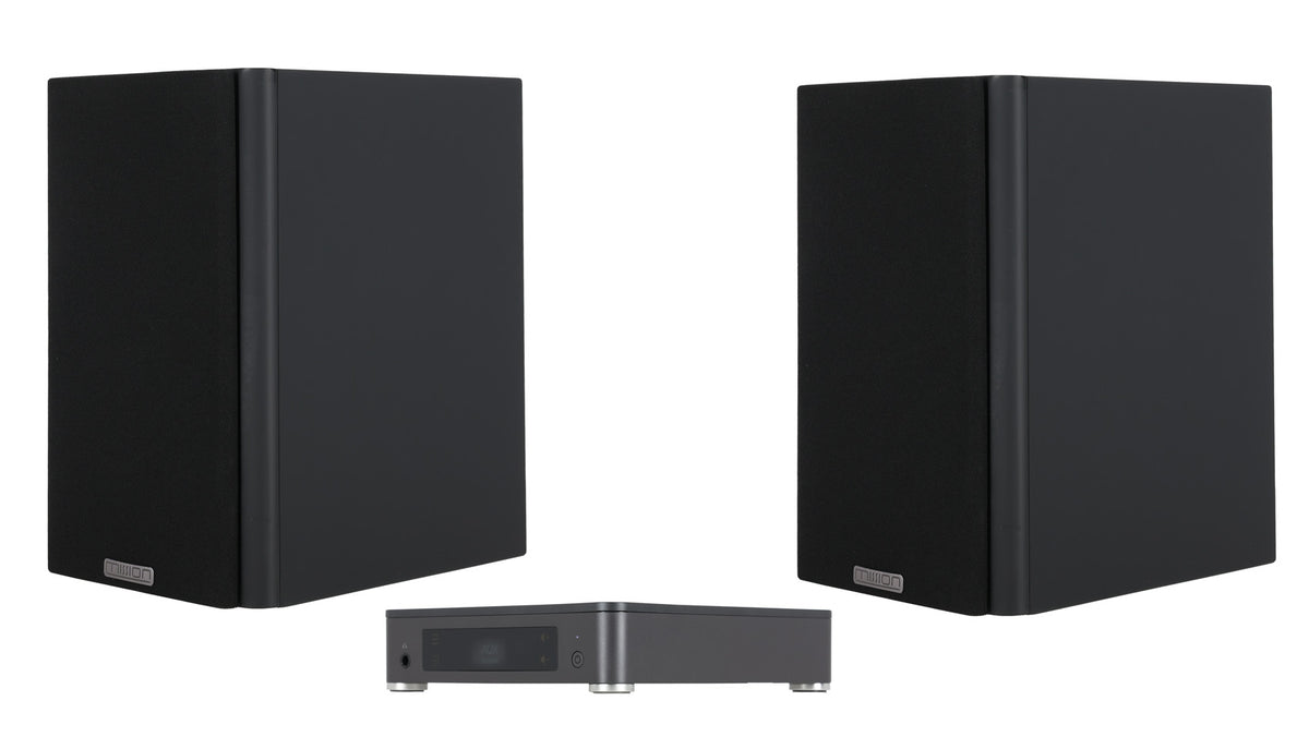 Mission LX CONNECTBK 120w True Wireless Bookshelf Speaker System w/Hub in Black