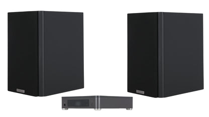 Mission LX CONNECTBK 120w True Wireless Bookshelf Speaker System w/Hub in Black