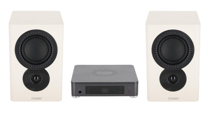 Mission LX CONNECT WHT 120w Wireless Bookshelf Speaker System w/Hub in White