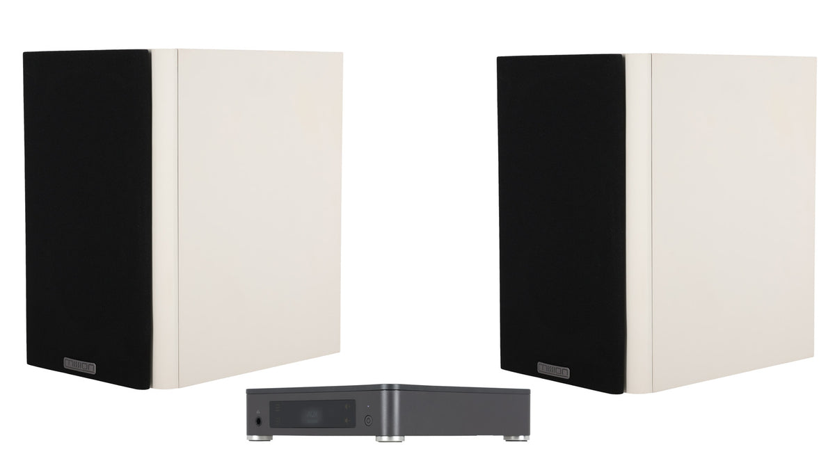 Mission LX CONNECT WHT 120w Wireless Bookshelf Speaker System w/Hub in White