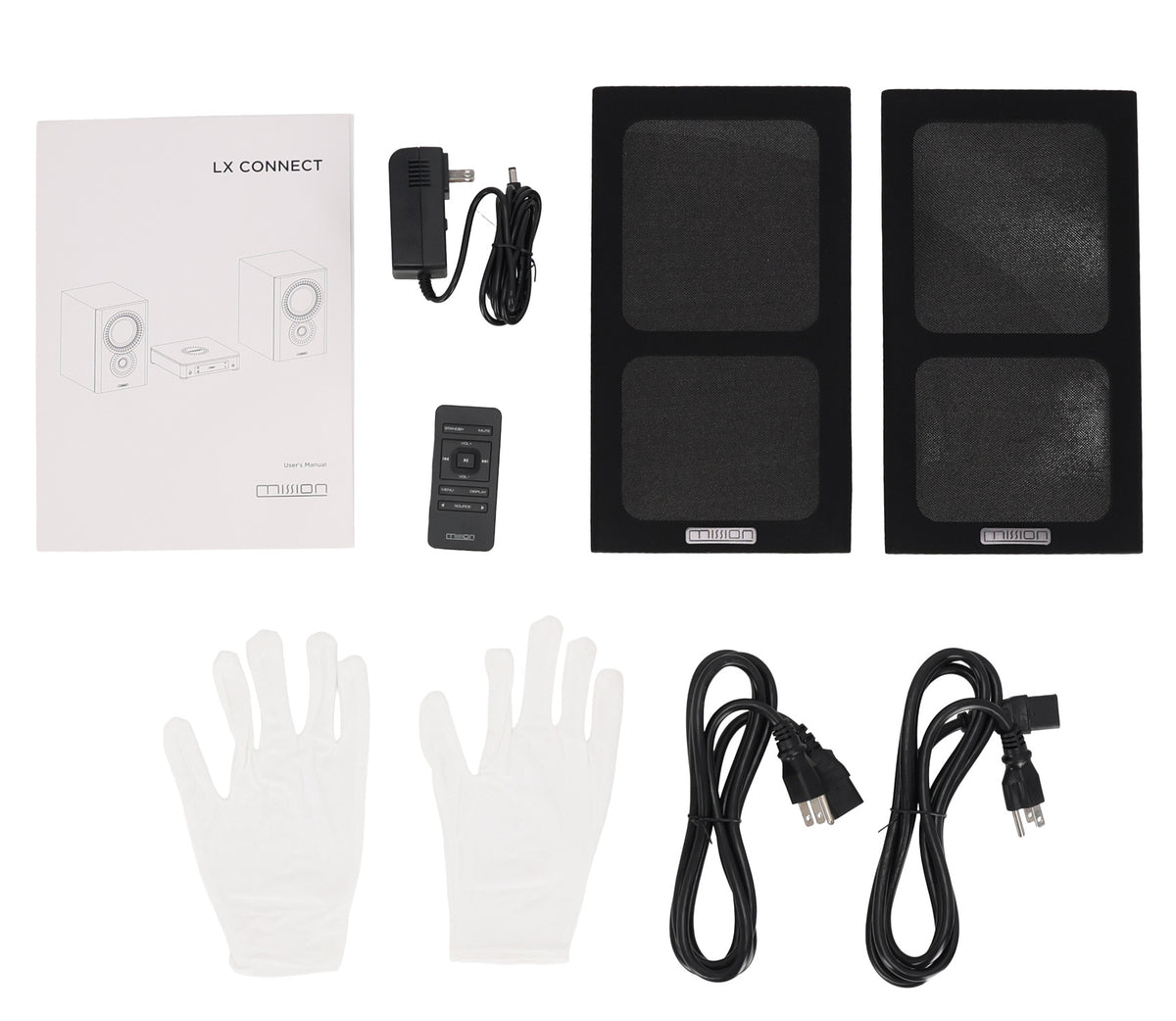Mission LX CONNECT WHT 120w Wireless Bookshelf Speaker System w/Hub in White