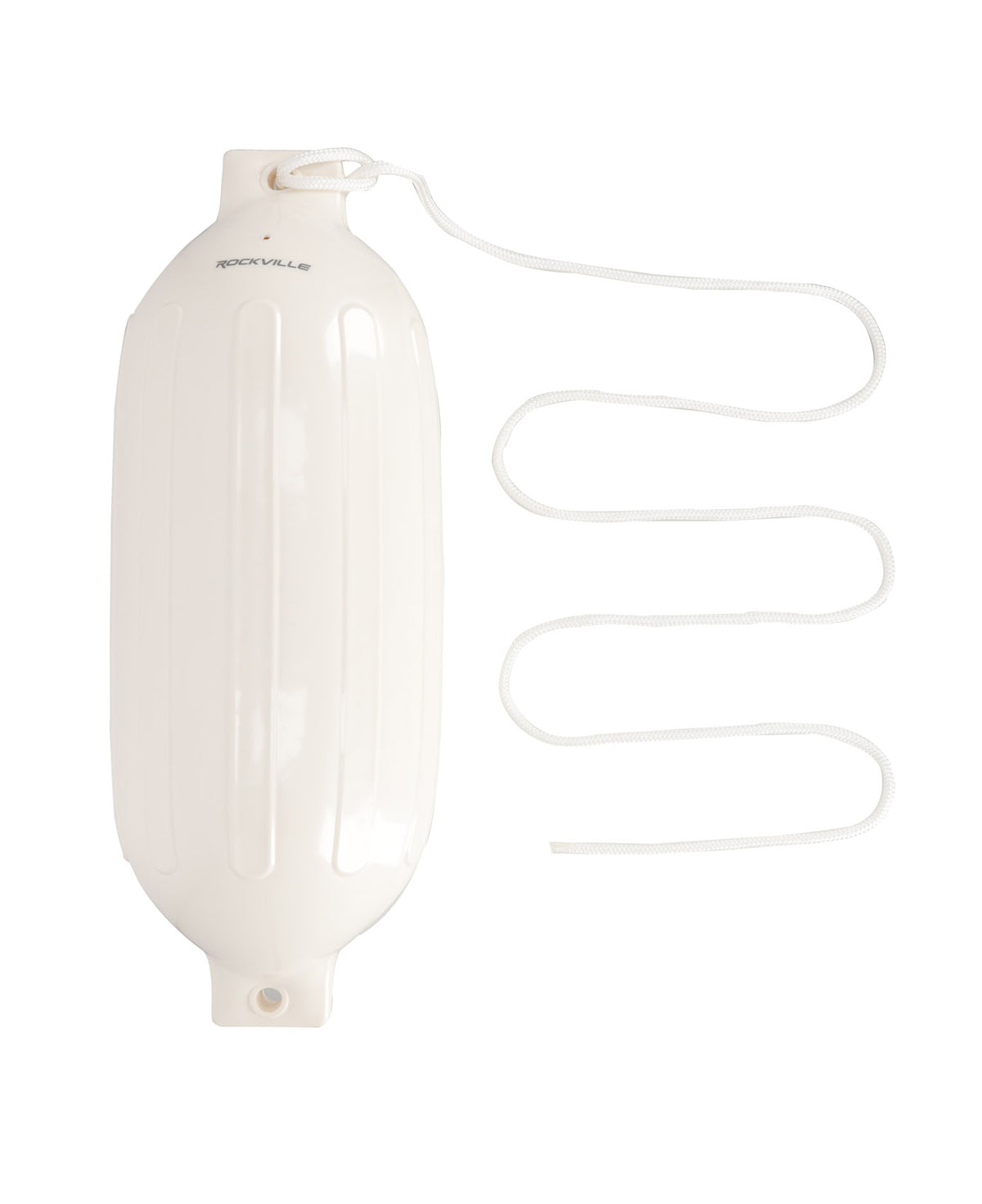 Rockville FEN410-WHITE Boat Fender Package 4 Bumpers 10"x30", 4 Covers, 4 Lines