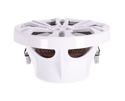 Rockville RM-PREMIUM102 WHITE Marine Boat 10" Free Air Subwoofer with RGB LED