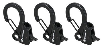 Rockville RQA-3 (3) Quick Release Boat Fender Clips, Easy Height Adjustment