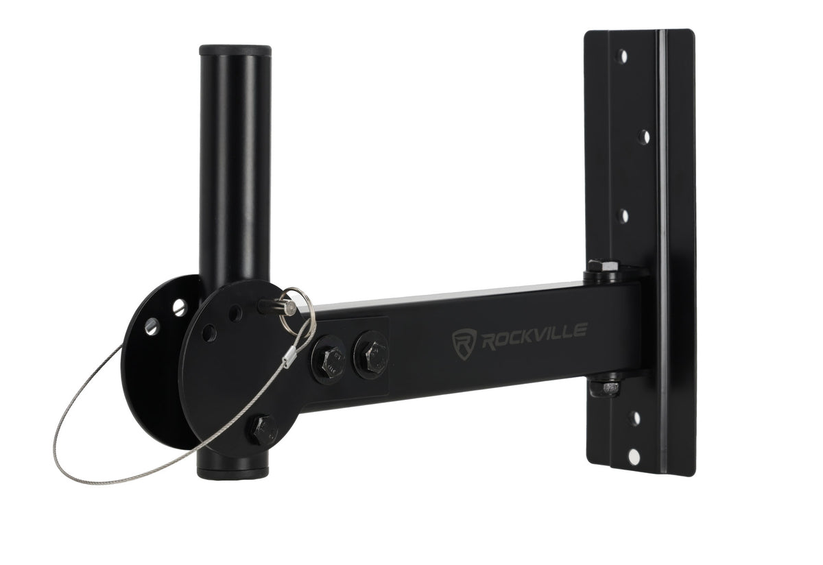 Rockville RPW30 Pair Wall Mount Brackets for PA Speakers, Swivel and Tilt, 35MM