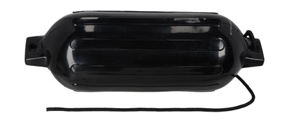Rockville FEN210-BLACK Boat Fender Package 2 Bumpers 10"x30", 2 Covers, 2 Lines