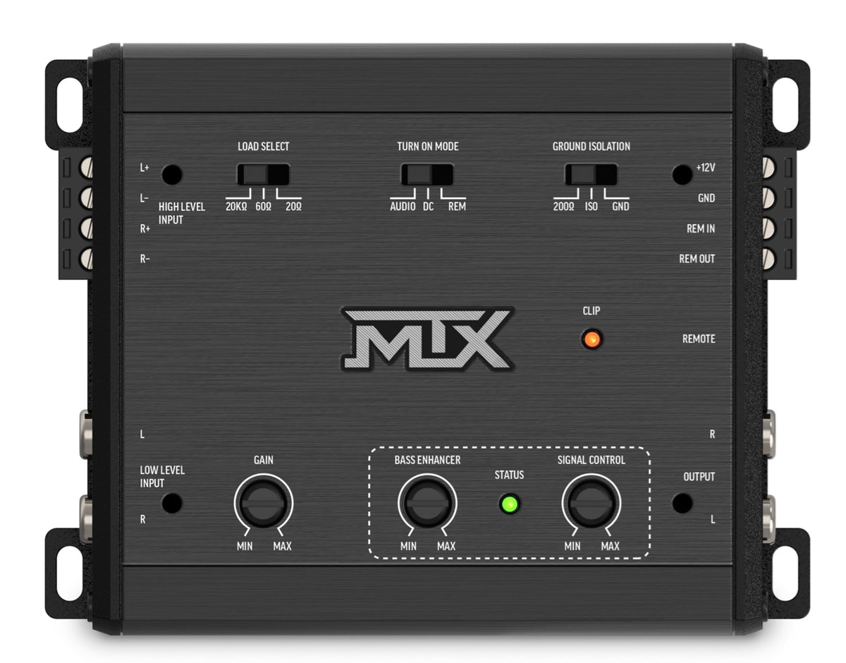 MTX TL-DBE Car Audio 2-Channel Line Output Converter w/ Digital Bass Enhancer